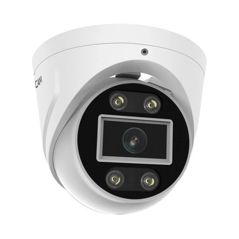 Foscam T5EP | 5MP PoE Turret Camera | 4mm Vast | 78° | Kleur Spotlight + IR Nachtzicht | AI-detectie | Geluid+Lichtalarm | IP66 | ONVIF | Wit