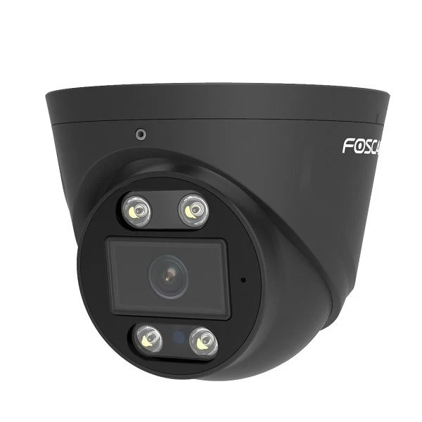 Foscam T8EP | 8MP 4K PoE Turret Camera | 4.3mm Vast | 90.1° | Kleur Spotlight + IR Nachtzicht | AI-detectie | Geluid+Lichtalarm | IP66 | ONVIF | Zwart