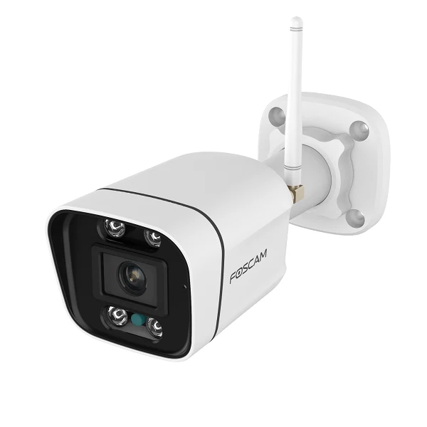 Foscam V5P | 5MP WiFi Bullet Camera | 2.8mm Vast | 90.1° | Kleur Spotlight + IR Nachtzicht | AI-detectie | Geluid+Lichtalarm | Dual-band WiFi | IP66 | Wit