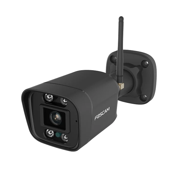 Foscam V5P | 5MP WiFi Bullet Camera | 2.8mm Vast | 90.1° | Kleur Spotlight + IR Nachtzicht | AI-detectie | Geluid+Lichtalarm | Dual-band WiFi | IP66 | Zwart