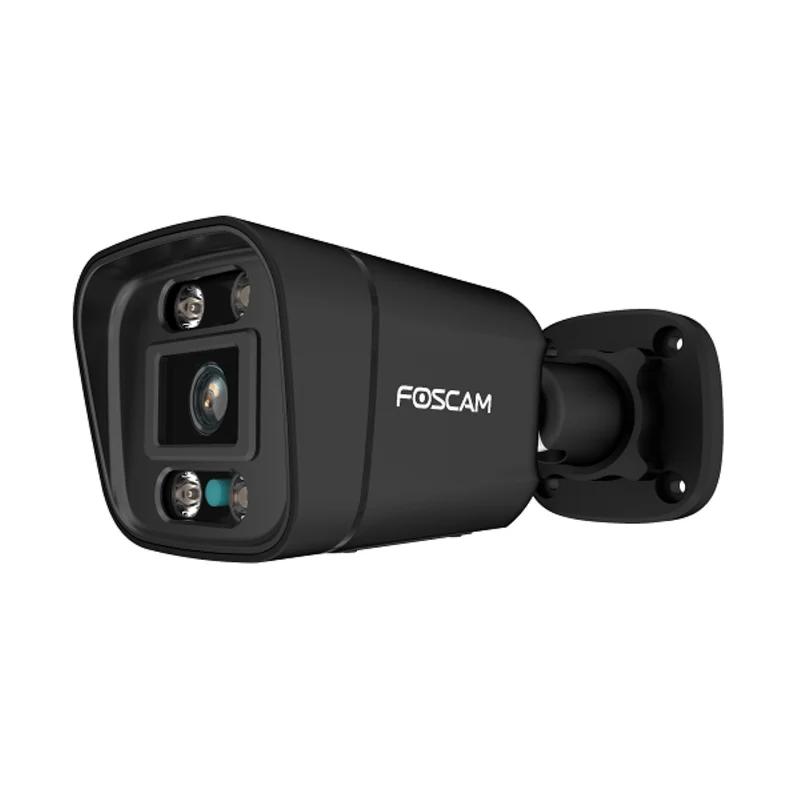 Foscam V5EP | 5MP PoE Bullet Camera | 4.0mm Vast | 78° | Kleur Spotlight + IR Nachtzicht | AI-detectie | Geluid+Lichtalarm | IP66 | ONVIF | Zwart