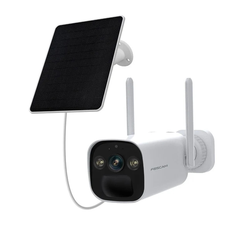 Foscam BP4 | 4MP 2K Batterij Camera | Zonnepaneel | 10.000mAh | Kleur Spotlight Nachtzicht | AI-detectie | Geluid+Lichtalarm | 100% Draadloos | Wit