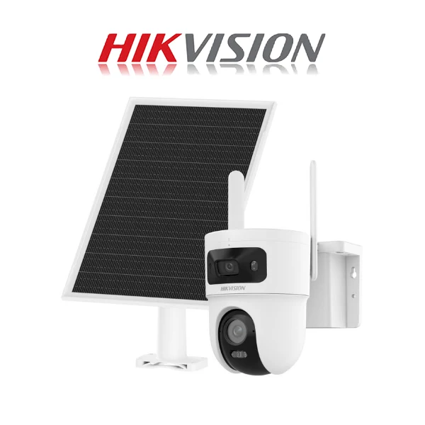 NEW! Hikvision 4+4MP 24/7 Solar 4G Dual-lens PT Camera | Works with a Sim Card