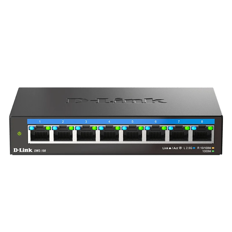 D-Link 8-Port Multi-Gigabit Unmanaged Switch - DMS-108
