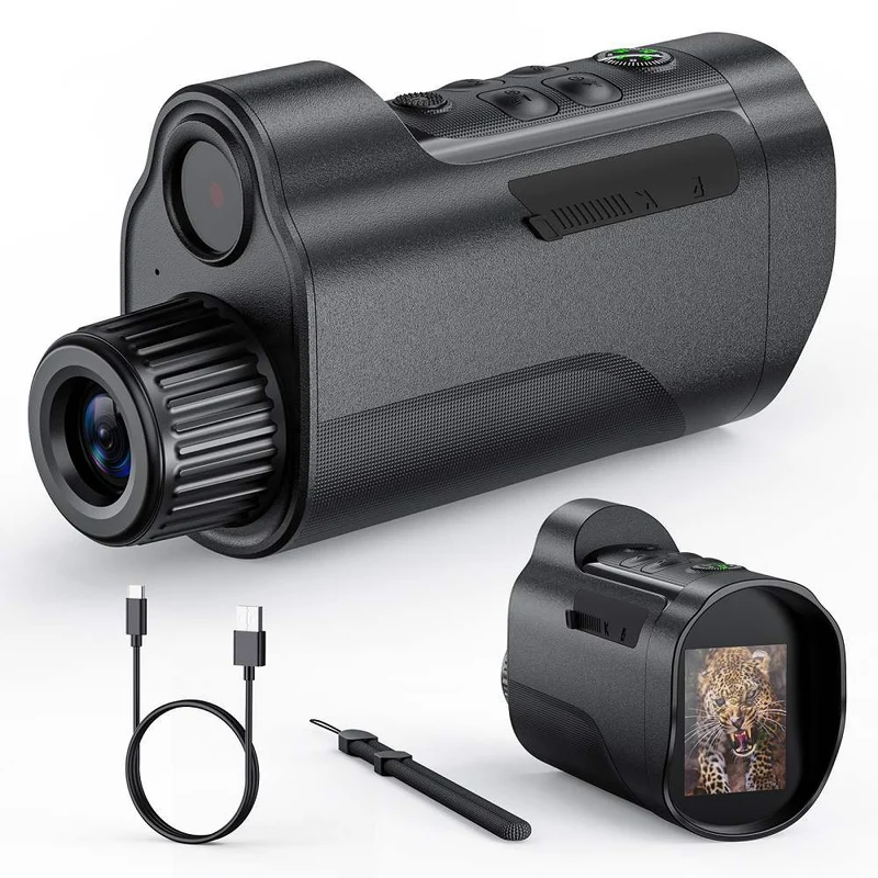 800M Infrared Starlight Sensor 1080P HD Night Vision Camera with Compass 5W IR High-Power Fill Light & 10X Digital Zoom