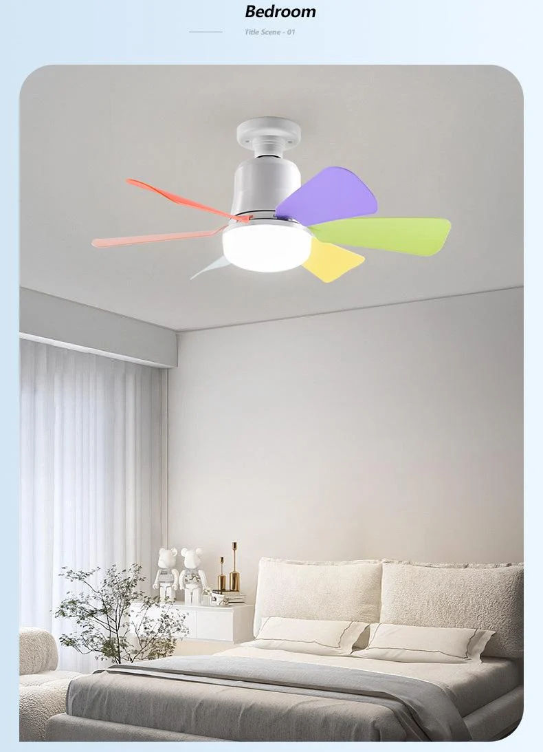 Modern LED 40W ceiling fan light E27 with remote control for dimming suitable for living room bedroom household AC85-265V