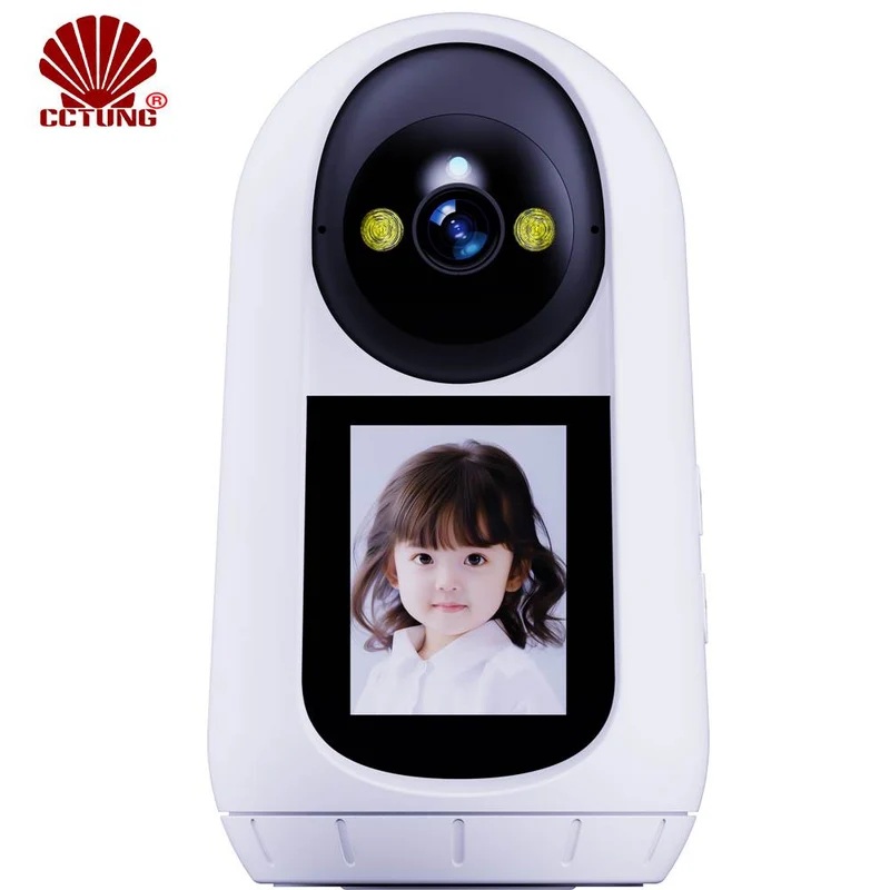 Tuya Smart WiFi 2MP AI Video Calling Screen Camera with Motion Tracking & 1Button to Start Video Call & PTZ 360 Monitoring