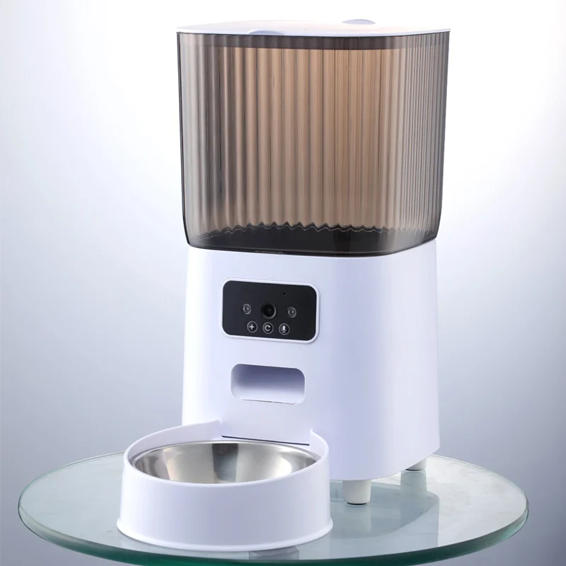 PET Intellignet Snack Automatic Feeder With 5LCapacity & HD Smart Camera for Video & Voice Interactive System by Free APP