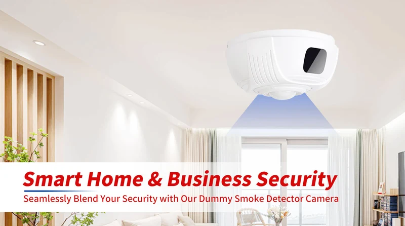 TUYA HD 1080P Dummy Smoke Detector WI-FI Security Camera With 330Degree Pan Rotating Push Alarm Notification by free APP
