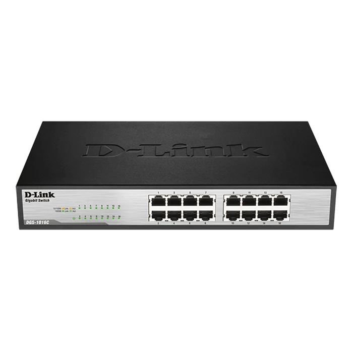 16-Port Gigabit Unmanaged Rackmount Switch - DGS-1016C