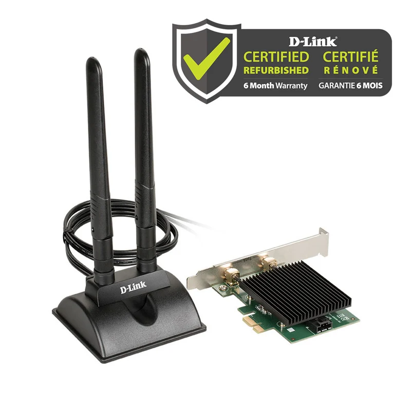 [Certified Refurbished] AX3000 Wi-Fi 6 PCle Adapter with Bluetooth 5.1 - DWA-X3000/RE