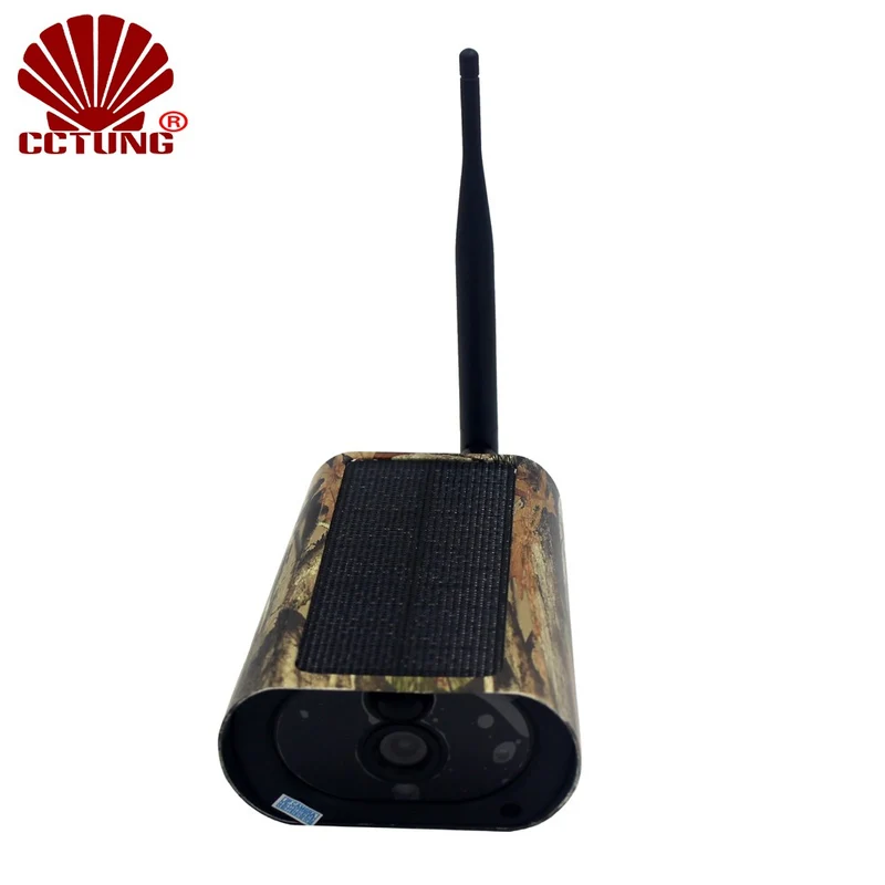 1080P HD WIFI Solar Hunting Trail Sports Camera with Solar Panel Remote Control Free APP Waterproof