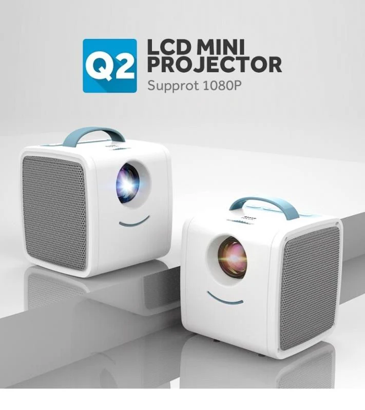 700 Lumen Portable Mini Home Projector with Mini LED TV Home Beamer Support 1080P & 60inch Screen