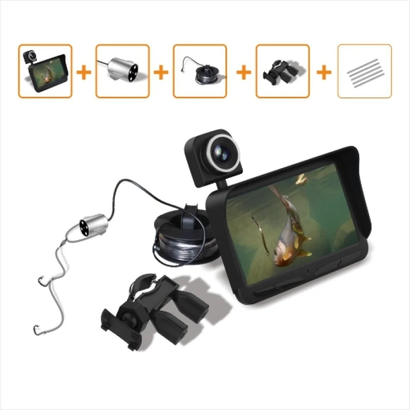 2MP HD Underwater Fishing Camera Video System with 20M Cable 4.3" LCD Monitor & AHD Camera on LCD