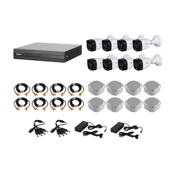 Dahua FULL COLOR 1080P 8 Channel DVR & 8 Bullet Cameras DIY CCTV KIT