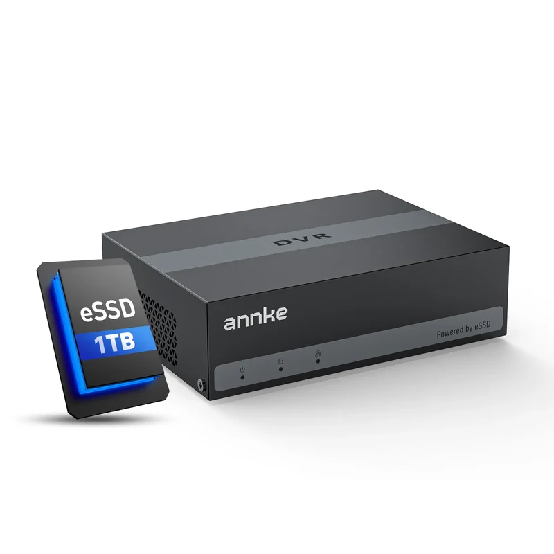 ANNKE Enregistreur DVR 5-en-1 4CH 3K Lite avec Disque Dur SSD Interne 1 to pour Enregistrement 24h/24 et 7j/7 Pendant 4 Semaines, Détection IA des Personnes et Véhicules, pour de CCTV Analogiques Kit