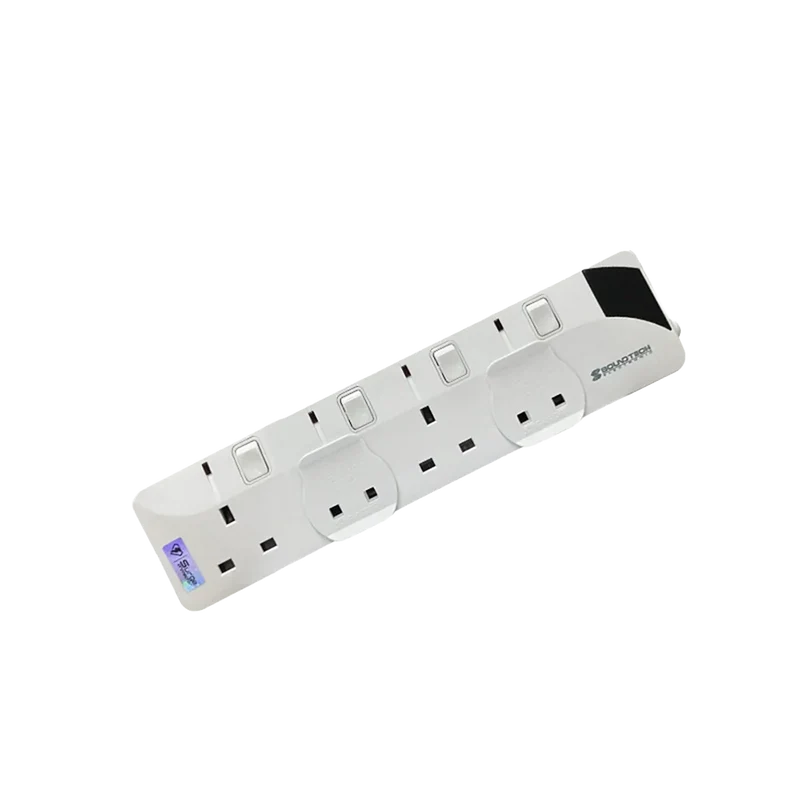 Soundteoh 4 Way Extension Socket 2 Meters PS-004A - White