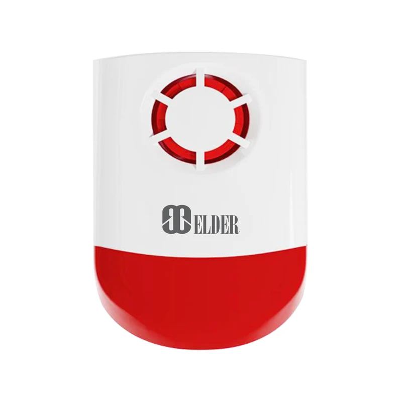 Strobe Siren Alarm Wireless Outdoor WiFi, Rechargeable Battery, Sound & Flashing Light for Alarm System and Smart Home Automation