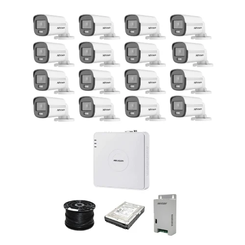 Hikvision 16 Channel 20M 1080p ColorVu Kit With Audio SMART HYBRID Cameras | 1TB HDD | 100M RG59