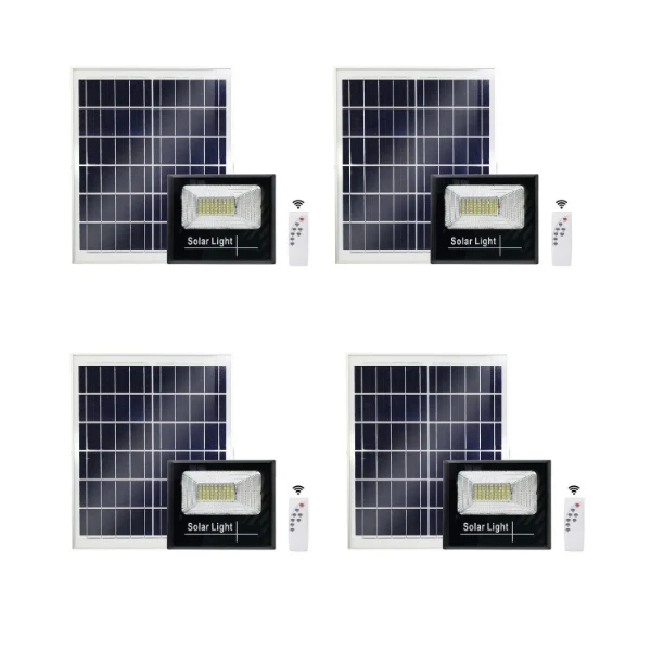 ** Pack of 4 ** 400w Solar LED Floodlight with Day/night switch & remote control (R949 each)