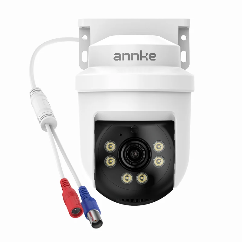 ANNKE 3K/5MP PT CCTV Telecamera Cablata di Sorveglianza AHD, Audio Intégré, Funzione Girevole a 355°Pan/90°Tilt, Visione Notturna 30 m, Visione Notturna Digitale (DVR Obbligatorio, Non incluso