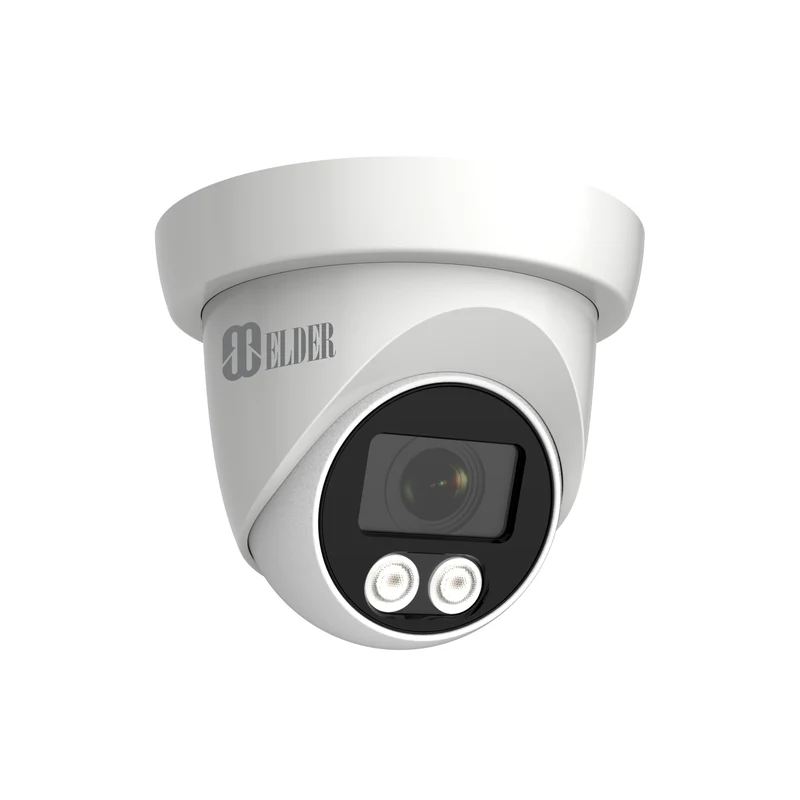 Elder 4K Analog Security Camera 8MP Outdoor, Spotlight Color Night Vision & Audio, Add-on CCTV Surveillance Wired Dome Hunter-LE Series