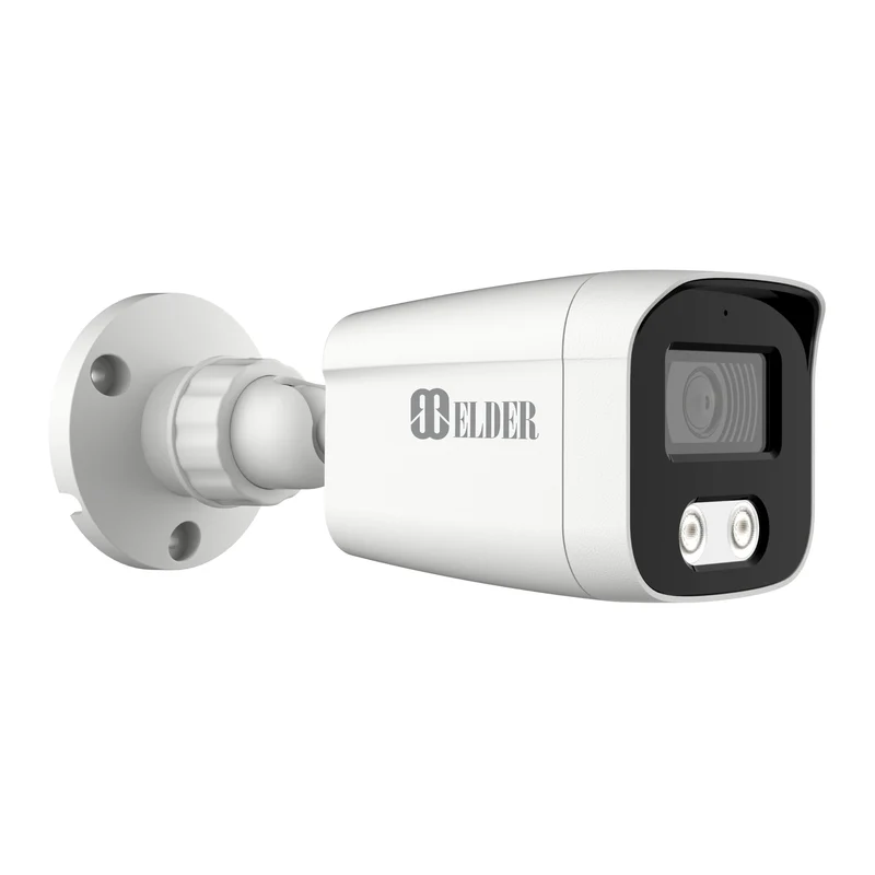 Elder 4K Analog Security Camera 8MP Outdoor, Spotlight Color Night Vision & Audio, Add-on CCTV Surveillance Wired Bullet Hunter-LE Series