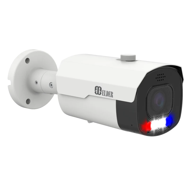 Elder 4K IP Security Camera AI 8MP Motorized PoE Outdoor, Long-Range Dual-Light Color Night Vision, Sony Sensor & NDAA Surveillance, Two-Way Audio Bullet NocVU Series