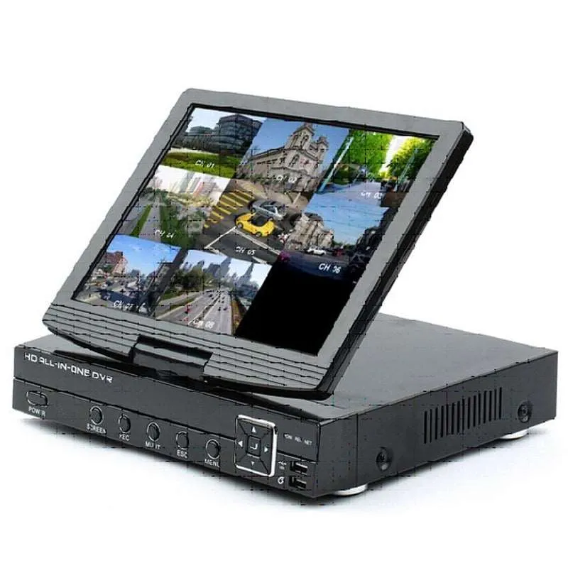 4ch 5-in-1 AHD Digital Video Recorder & ONVIF 720P Network Video Recorder with 10inch LCD Screen