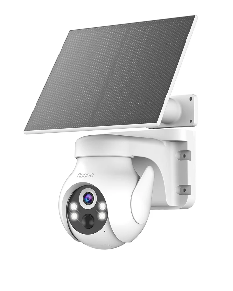 Noorio Solar Security Camera Wireless Outdoor System:2K/4MP , 360° PTZ, 2-Way Talk, 2.4G WiFi only BD200