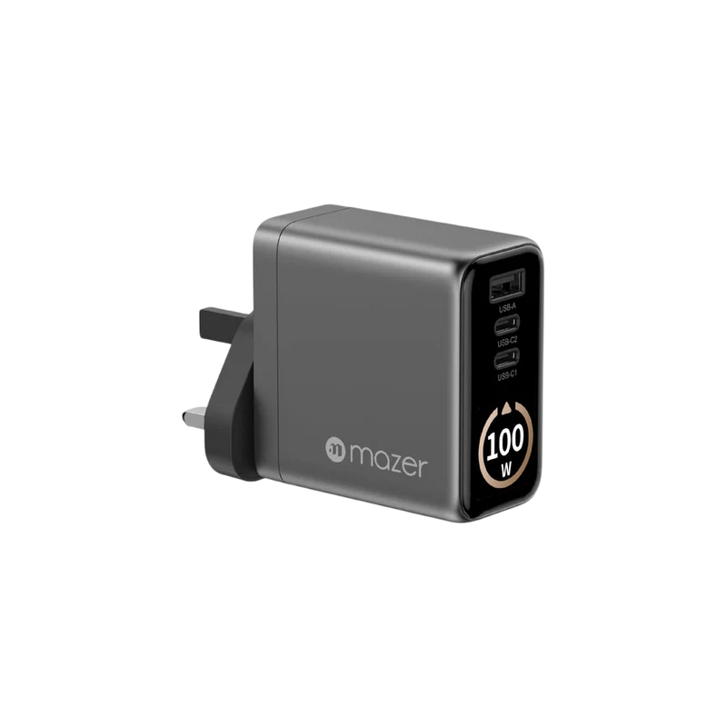 Mazer AiPrestigeGaN 100W Gan Wall Charger Ai Display