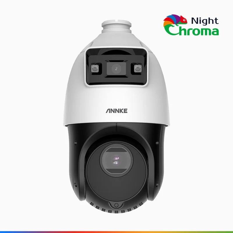NightChroma TM NCT425 - 2-in-1 Dual Lens PTZ Security IP Camera, 3D Position, Acme Color Night Vision (0.001 Lux), 25X Optical Zoom, Smart Detection, 4MP Resolution