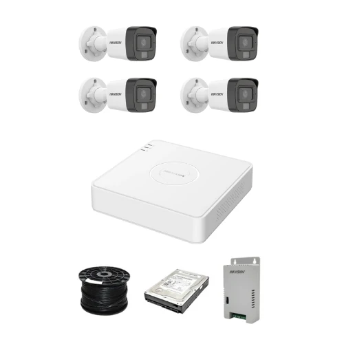 Hikvision Smart Hybrid Light 4 Channel System with 2MP **AUDIO** Cameras