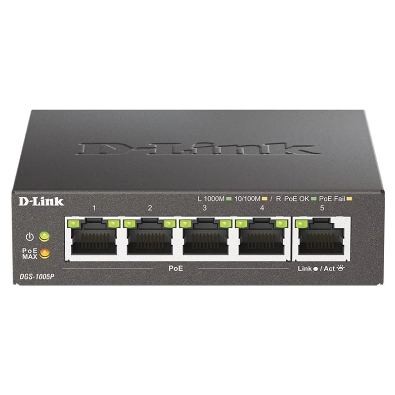5-Port Desktop Gigabit PoE+ Switch - DGS-1005P
