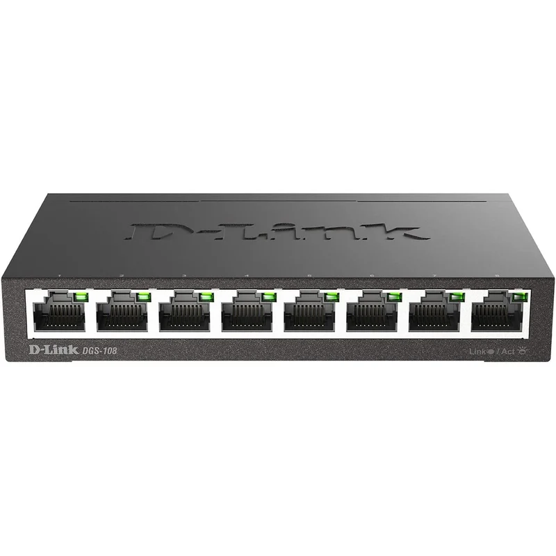 8-Port Gigabit Metal Desktop Switch - DGS-108