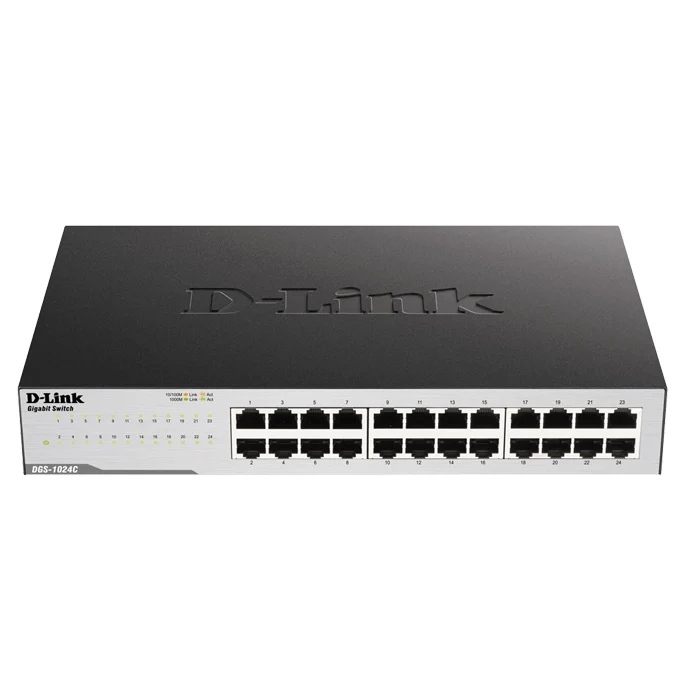 24-Port Gigabit Unmanaged Rackmount Switch - DGS-1024C