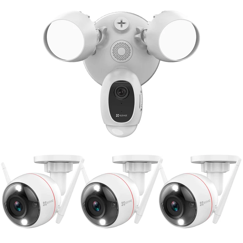 Ezviz Camera 2K WiFi & Floodlight Camera Wireless, Wireless Security Camera Outdoor & Smart Home AI Human Detection & DIY Kit, Spotlight Color Night Vision & Two-Way Audio