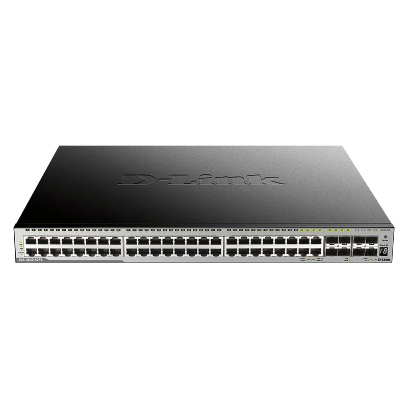 52-Port Layer 3 Stackable Managed Gigabit PoE Switch - DGS-3630-52PC/SI