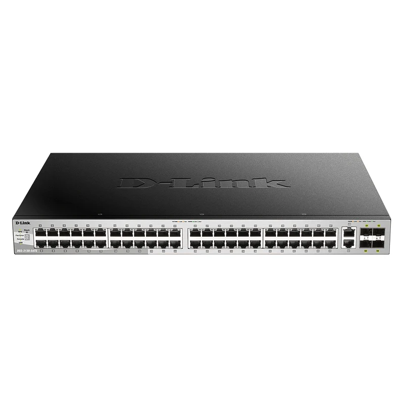 54-Port Lite Layer 3 Stackable Managed Gigabit Switch - DGS-3130-54TS