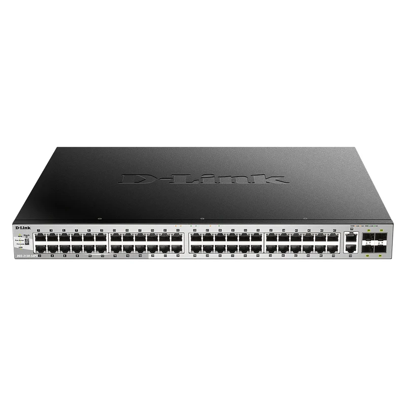 54-Port Lite Layer 3 Stackable Managed Gigabit PoE Switch - DGS-3130-54PS