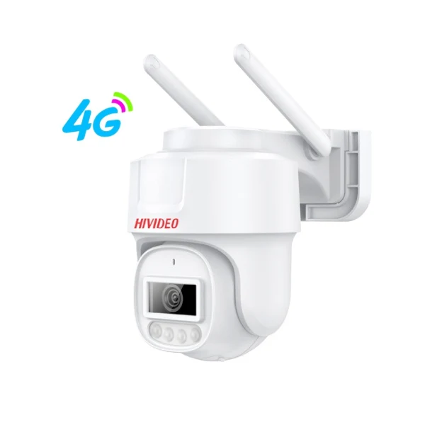 HiVideo 4MP Smart Dual Light Fixed-focal PT 4G Camera | Work with a Sim Card