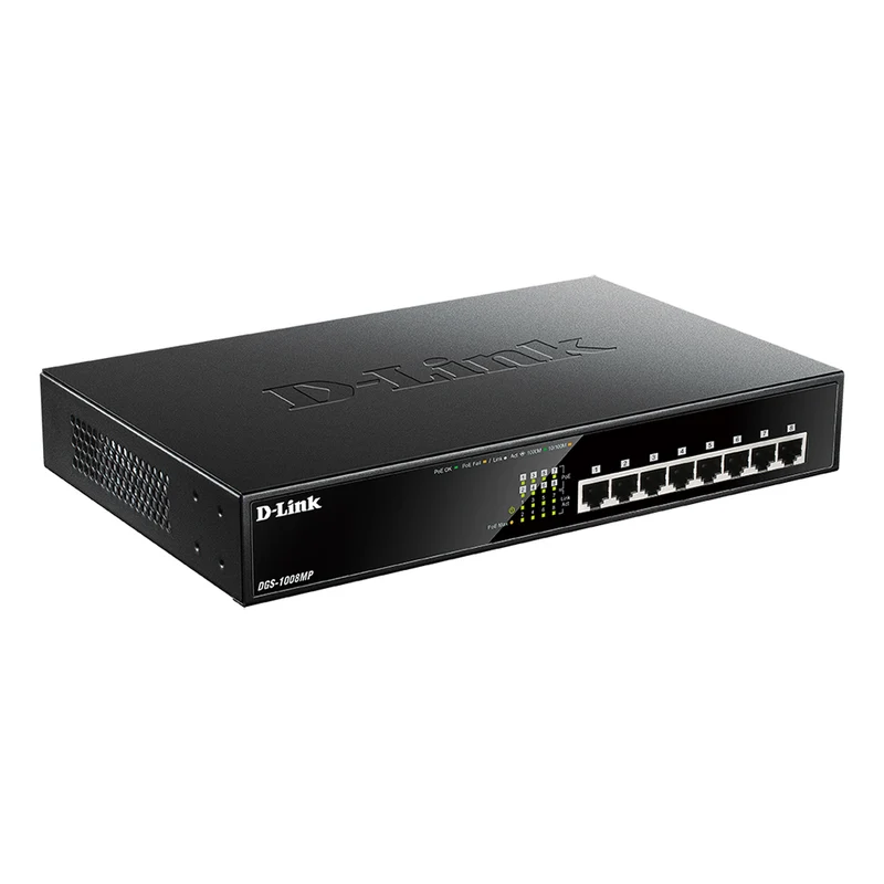 D-Link 8-Port PoE Desktop Switch - DGS-1008MP