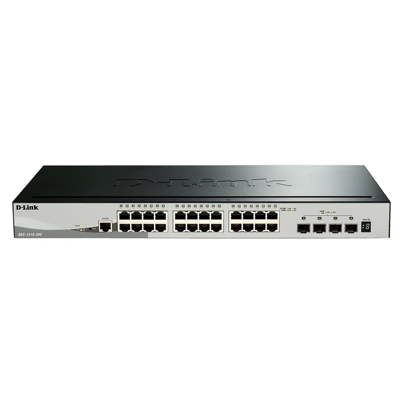 28-port Stackable Gigabit Switch including 4 10GbE SFP+ ports - DGS-1510-28X