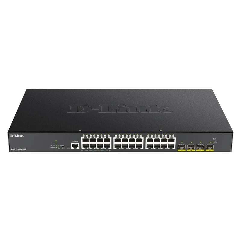 28-Port 10-Gigabit Smart Managed PoE Switch - DGS-1250-28XMP