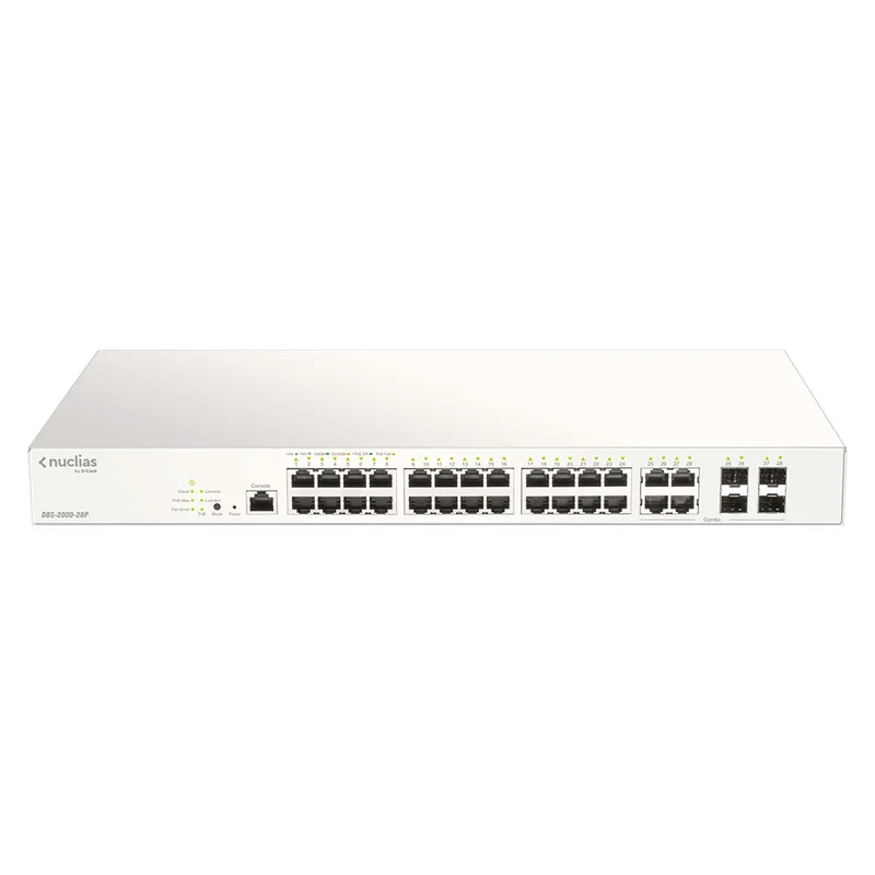 28 Port Nuclias Cloud-Managed PoE Switch - DBS-2000-28P