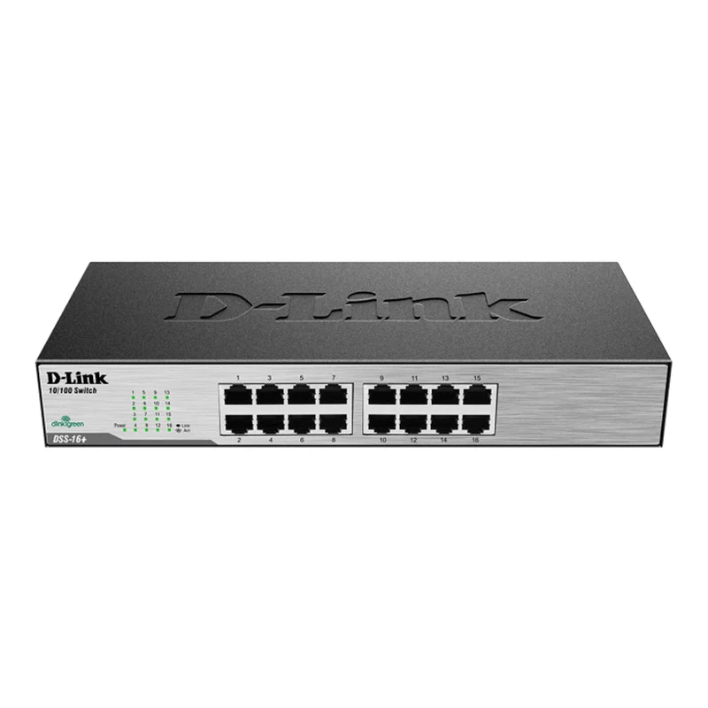 16-Port Fast Ethernet Unmanaged Switch - DSS-16+
