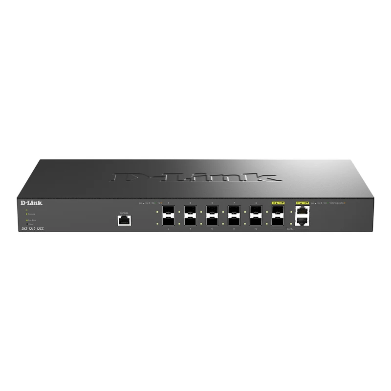 12-Port SFP+ 10G Smart Managed Switch with 2 Combo SFP+/10GbE - DXS-1210-12SC
