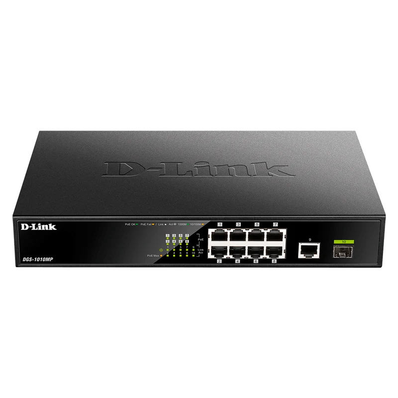 10-Port Gigabit PoE Switch - DGS-1010MP