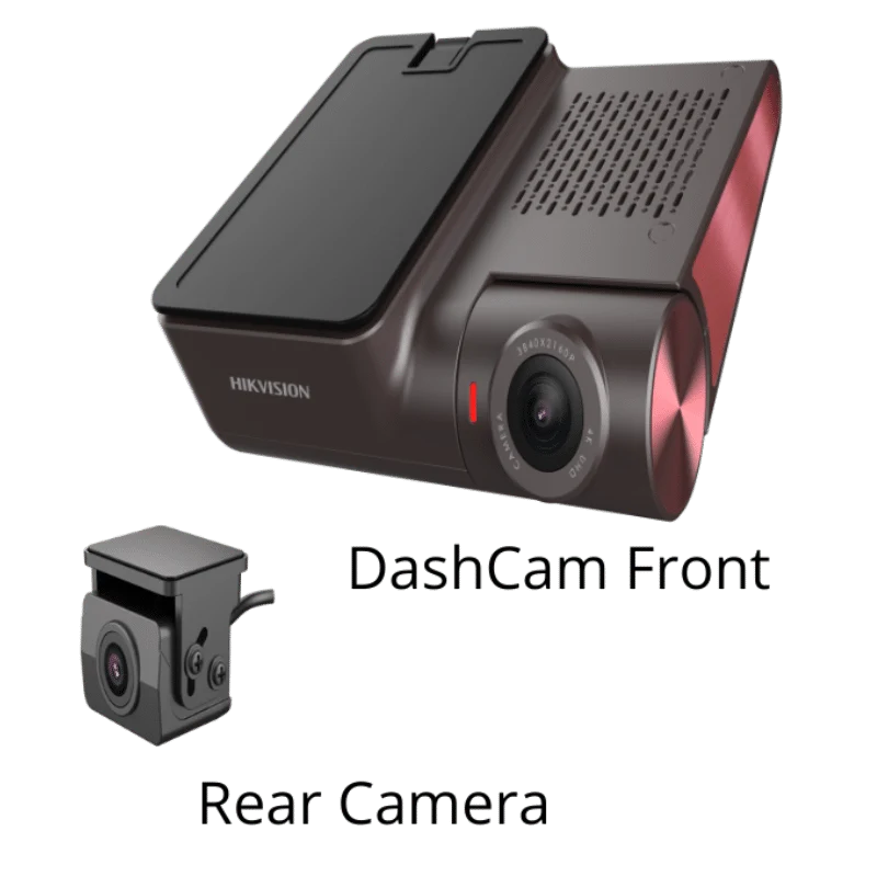 Hikvision Dashcam 4K Front Cam + Rear Cam,GPS,GSensor,WiFi,Voice Command,Touch (AE-DC8322-G2PRO)