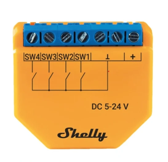 Shelly Plus i4 DC WiFi 4 Digital Inputs (SHELLY-PLUSI4DC)